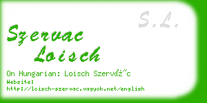 szervac loisch business card